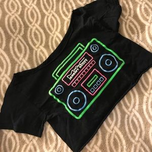 MAC Cosmetics Jeremy Scott cropped T Shirt